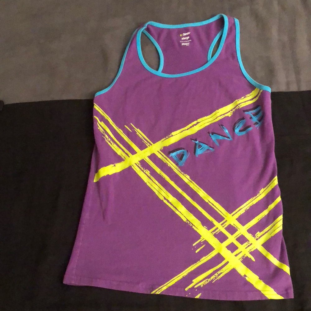 Authentic Zumba wear instructor racerback tank XL